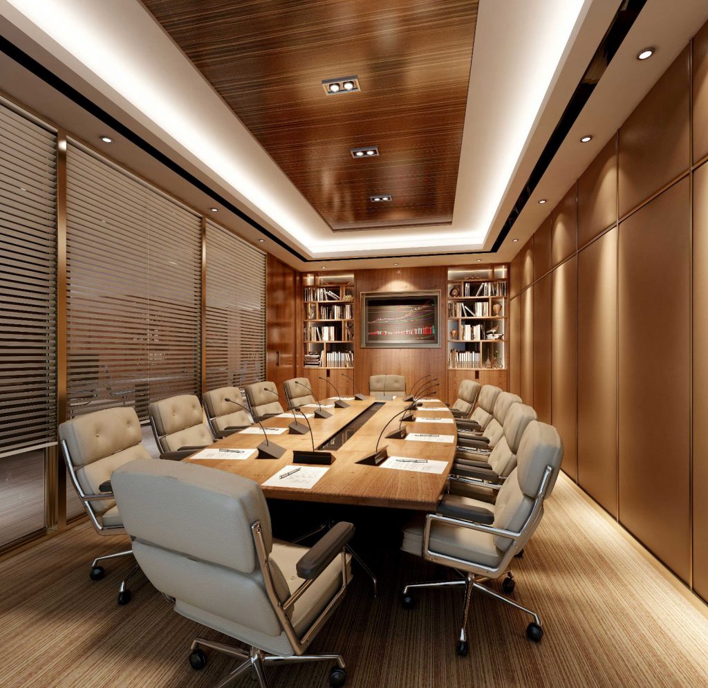 Bàn ghế dành cho phòng họp tận dụng được tối đa không gian.